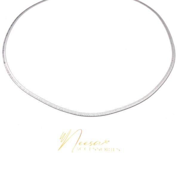 Neesa Silver İtalyan Zincir Çelik Kolye Silver  60 Cm