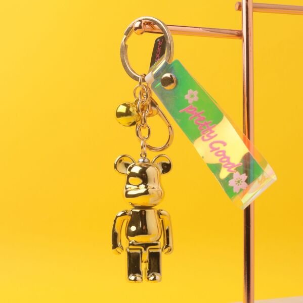 Giftpoint Neesa Mini Robot Fare Akrilik Anahtarlık - Çanta AksesuarıGold