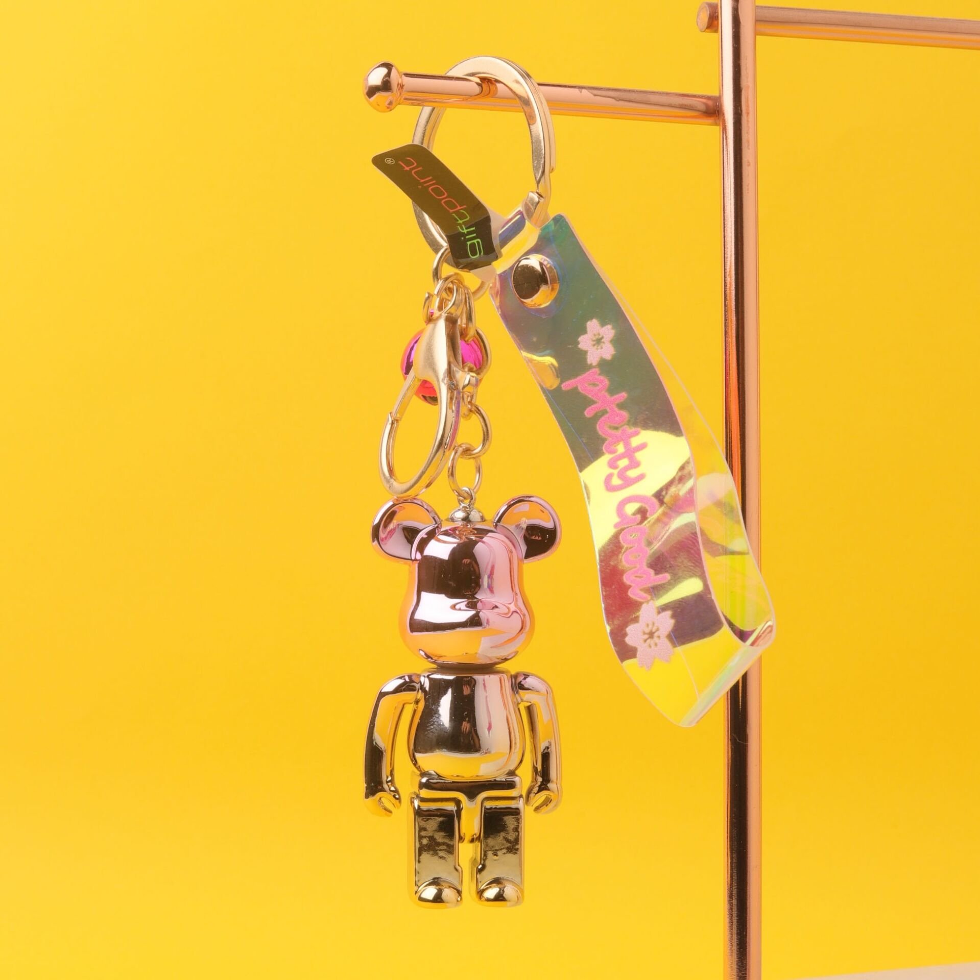Giftpoint Neesa Mini Robot Fare Akrilik Anahtarlık - Çanta AksesuarıMor-Gold