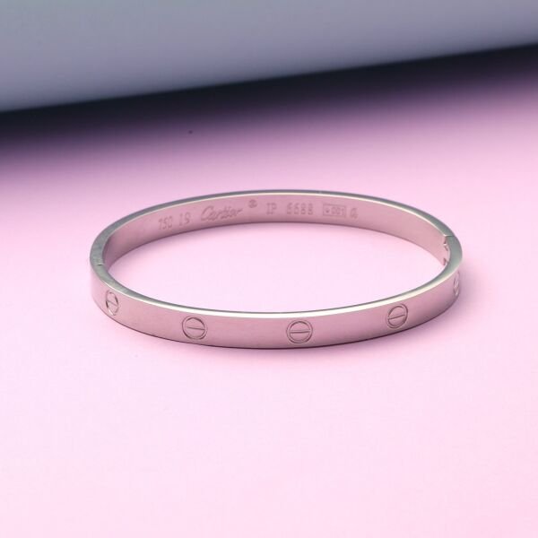 Cartier Kelepçe Sade (Elips) İç Çap 6cmSilver