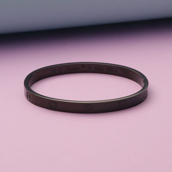 Cartier Kelepçe Sade (Elips) İç Çap 6cmSiyah